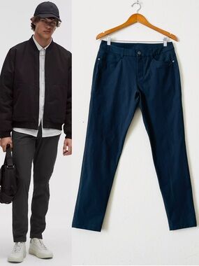 Lululemon Men’s 30 ABC Slim Fit 29” Pocket Pant Warpstreme in Obsidian